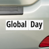 wereldwijde besnoeiing op de stippellijn bumpersticker (Op auto)