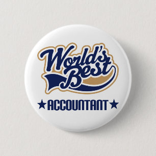 Wereldwijde beste accountant ronde button 5,7 cm
