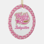 Wereldwijde beste babysitter Gift Ornament (Rechts)