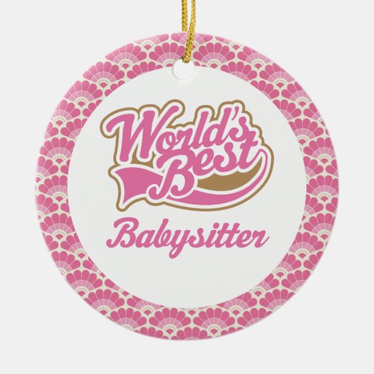 Wereldwijde beste babysitter Gift Ornament (Voorkant)