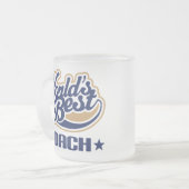 Wereldwijde Beste coach Matglas Koffiemok (Voorkant links)