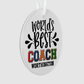 Wereldwijde Beste coach Ornament (voorkant)