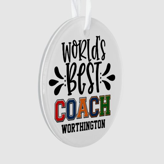 Wereldwijde Beste coach Ornament (voorkant)