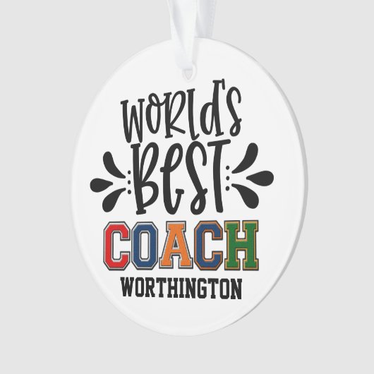 Wereldwijde Beste coach Ornament (voorkant)