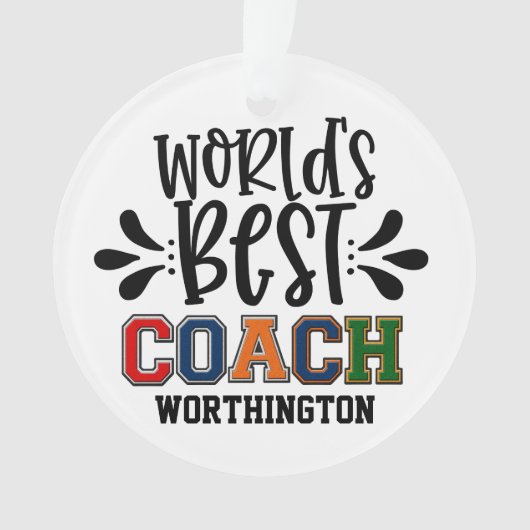 Wereldwijde Beste coach Ornament (voorkant)