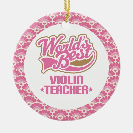 Wereldwijde beste gewelddadige docent Gift Ornamen Keramisch Ornament (Voorkant)