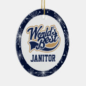 Wereldwijde beste Janitor Gift Keramisch Ornament (Rechts)