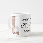 Wereldwijde beste Poppop Custom Photo Name Year Koffiemok (Voorkant links)