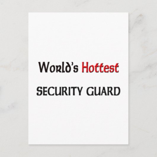 Wereldwijde beveiligingsafdeling briefkaart (Voorkant)