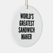 Wereldwijde broodjesmaker keramisch ornament (Rechts)