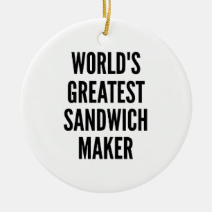 Wereldwijde broodjesmaker keramisch ornament