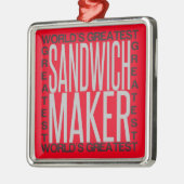 Wereldwijde broodjesmaker metalen ornament (Links)