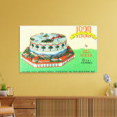 Wereldwijde Cake van Bill Baker in Ojai in 1939 Canvas Afdruk (Insitu (Woonkamer))