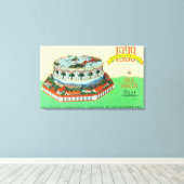 Wereldwijde Cake van Bill Baker in Ojai in 1939 Canvas Afdruk (Insitu (Houten vloer))