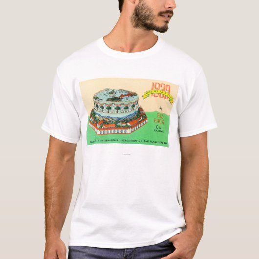 Wereldwijde Cake van Bill Baker in Ojai in 1939 T-shirt (Voorkant)