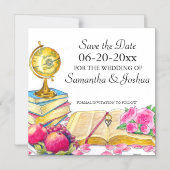 Wereldwijde Chic Wedding Save the Date Magnetische Magnetische Uitnodiging (Voorkant)