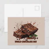Wereldwijde chocoladedag briefkaart (Voorkant / Achterkant)