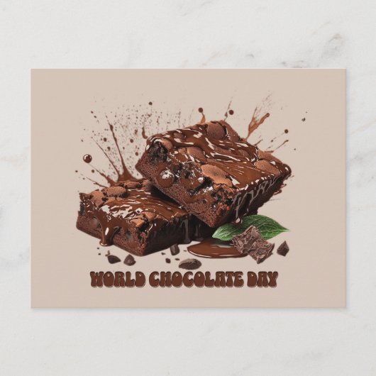 Wereldwijde chocoladedag briefkaart (Voorkant)