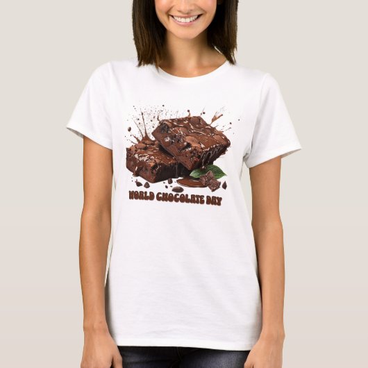 Wereldwijde chocoladedag t-shirt (Voorkant)