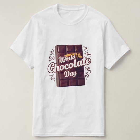 Wereldwijde chocoladedag t-shirt (Design voorkant)