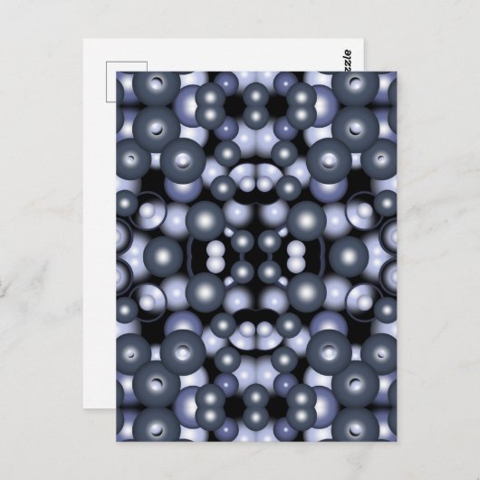 Wereldwijde concentrische cirkel orbitale Abstract Briefkaart (Voorkant / Achterkant)