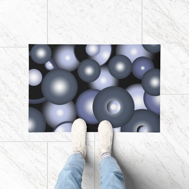 Wereldwijde concentrische cirkel orbitale Abstract Deurmat (Binnen)