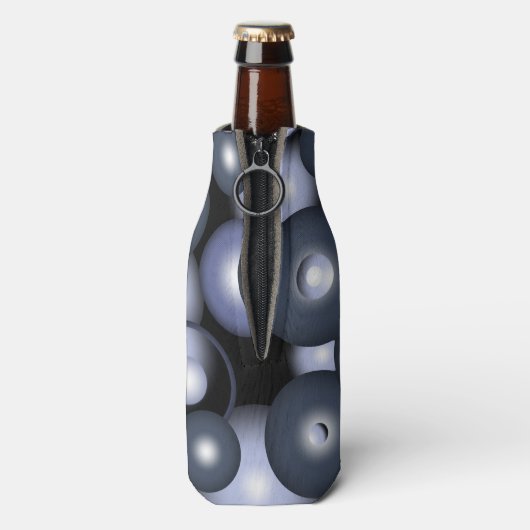 Wereldwijde concentrische cirkel orbitale Abstract Flesjeskoeler (Fles Achterkant)