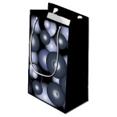 Wereldwijde concentrische cirkel orbitale Abstract Klein Cadeauzakje (Achterkant Gekanteld)