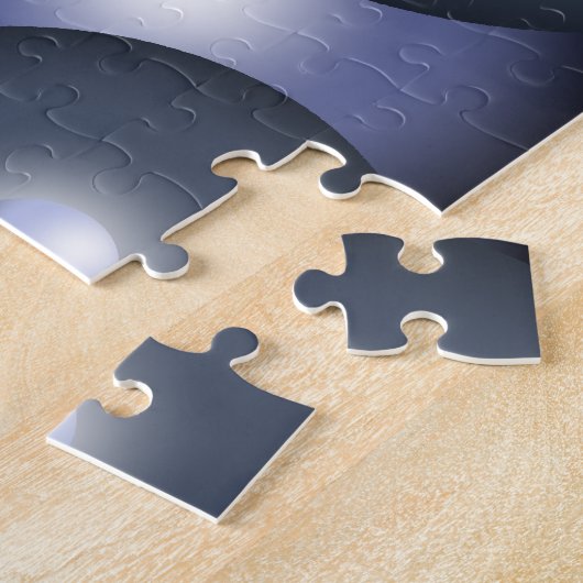 Wereldwijde concentrische cirkel orbitale Abstract Legpuzzel (Zijkant)