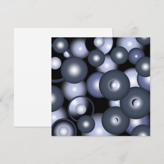 Wereldwijde concentrische cirkel orbitale Abstract Notitiekaartje (Voorkant / Achterkant)