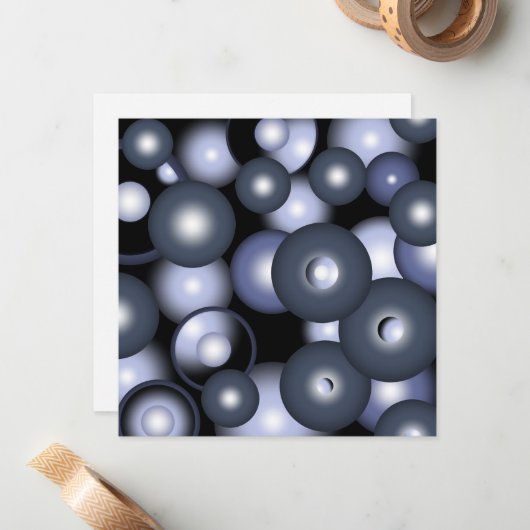 Wereldwijde concentrische cirkel orbitale Abstract Notitiekaartje (Voorkant / Achterkant in situ)