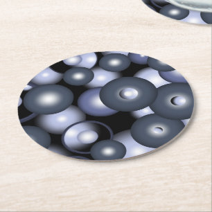 Wereldwijde concentrische cirkel orbitale Abstract Ronde Kartonnen Onderzetter