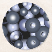 Wereldwijde concentrische cirkel orbitale Abstract Ronde Kartonnen Onderzetter (Voorkant)