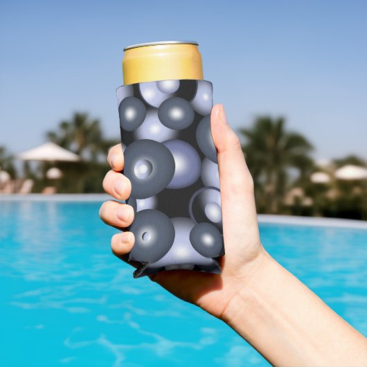 Wereldwijde concentrische cirkel orbitale Abstract Seltzer Blikjeskoeler (Insitu Zwembad)