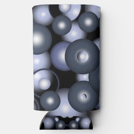 Wereldwijde concentrische cirkel orbitale Abstract Seltzer Blikjeskoeler (Achterkant)