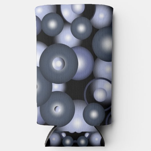 Wereldwijde concentrische cirkel orbitale Abstract Seltzer Blikjeskoeler (Voorkant)