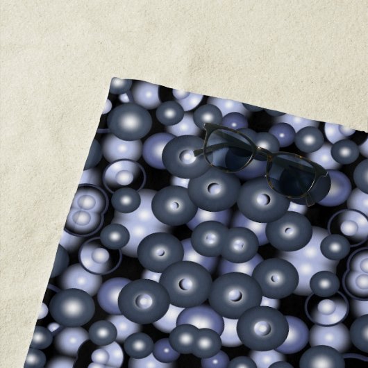 Wereldwijde concentrische cirkel orbitale Abstract Strandlaken (In situ)