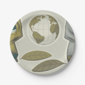 Wereldwijde creaties papieren bordje (Voorkant)