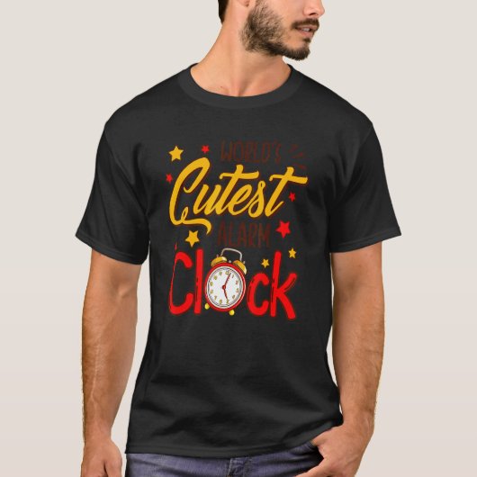Wereldwijde 'Cutest Alarm Clock' T-shirt (Voorkant)