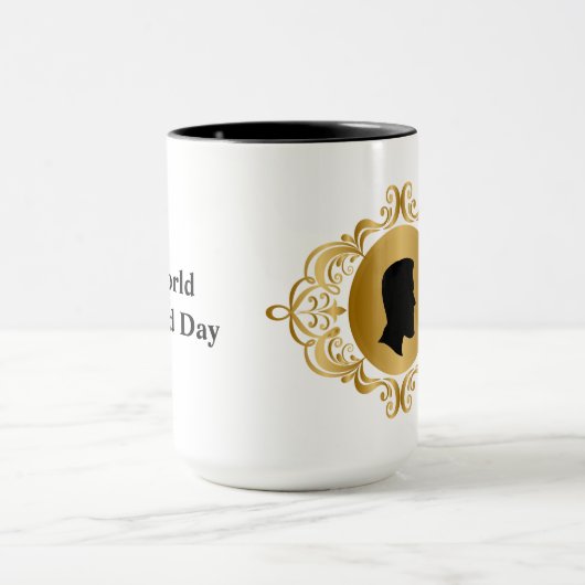 Wereldwijde dag Mok met breed Man Silhouette (Midden)