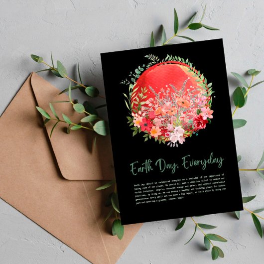 Wereldwijde dag van de Aarde, dagelijks Briefkaart