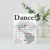 Wereldwijde dansdag - De wereldwijde taal () Briefkaart (Staand voorkant)