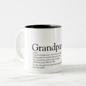 Wereldwijde definitie van grootouders tweekleurige koffiemok (Voorkant links)