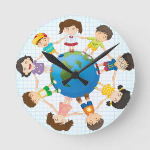 Wereldwijde diversiteit ronde klok