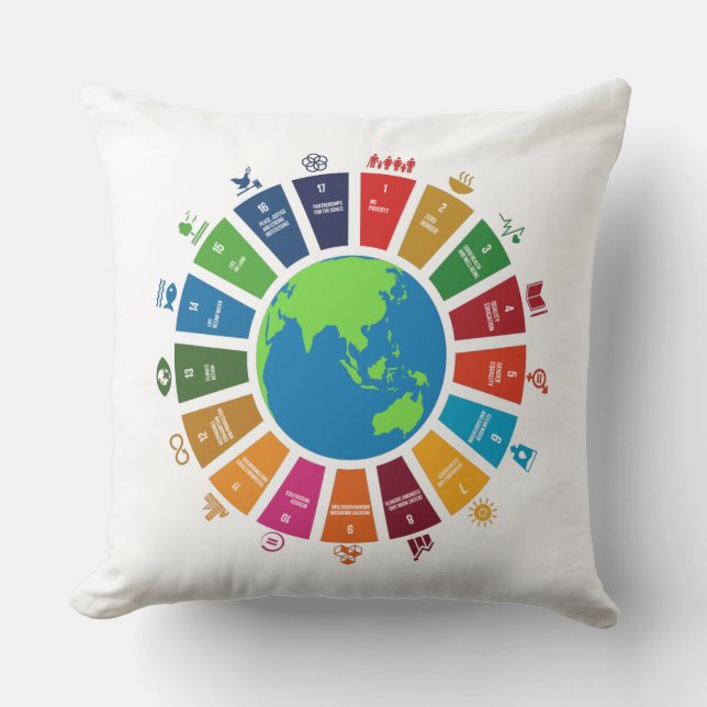 Wereldwijde doelen VN 2030-Sierkussen Kussen (Voorkant)