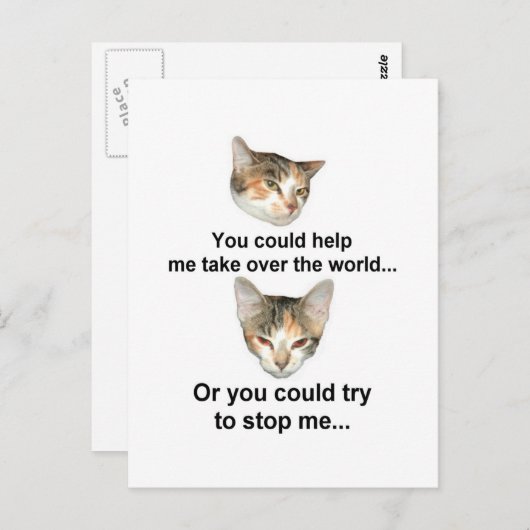 Wereldwijde dominantie briefkaart (Voorkant / Achterkant)