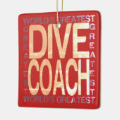 Wereldwijde duikcoach keramisch ornament (Links)