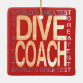 Wereldwijde duikcoach keramisch ornament (Achterkant)
