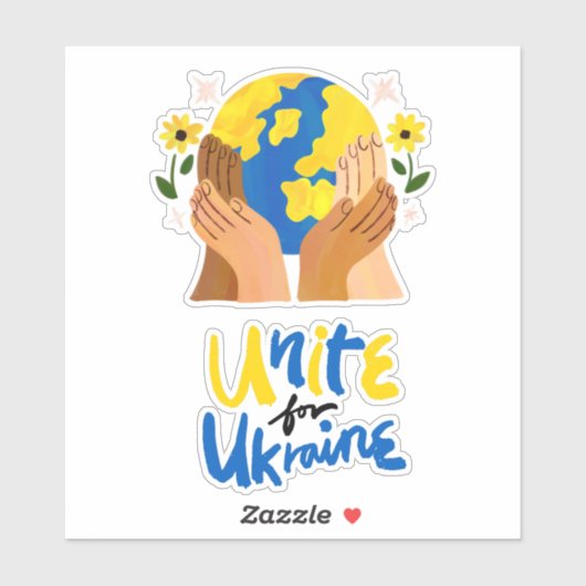 Wereldwijde eenheid voor het Oekraïense autodecenn Sticker (Vel)