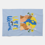 Wereldwijde eenheid voor Oekraïne Theedoek (Horizontaal)